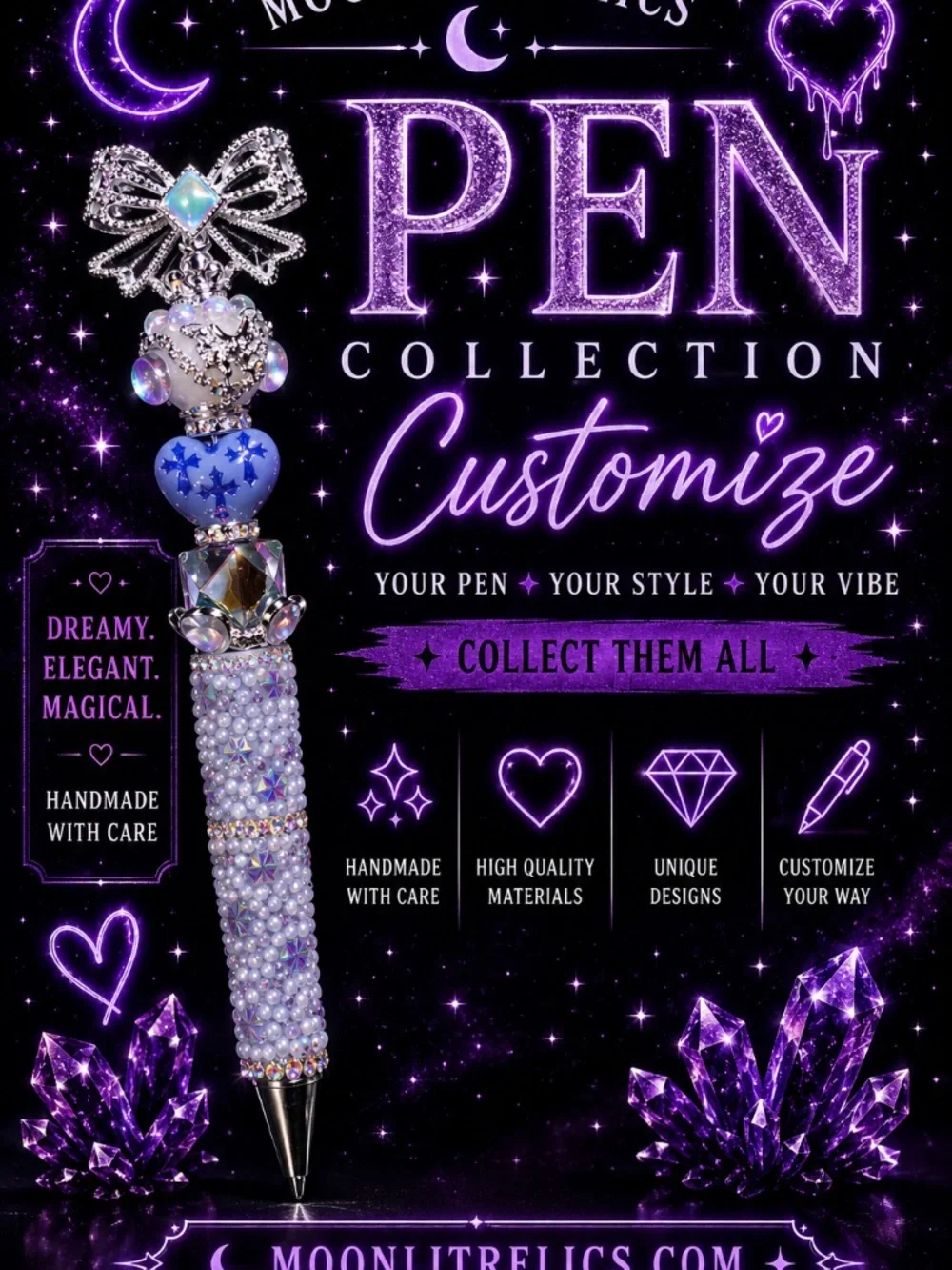 Cute dazzling bow pen - Picture 4 of 4